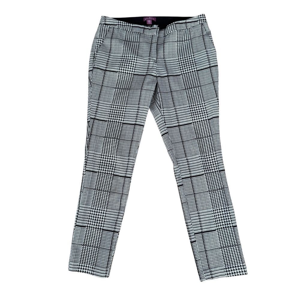 Savile Row Co. Houndstooth Career Dress Pants Womens Size 10 Black White